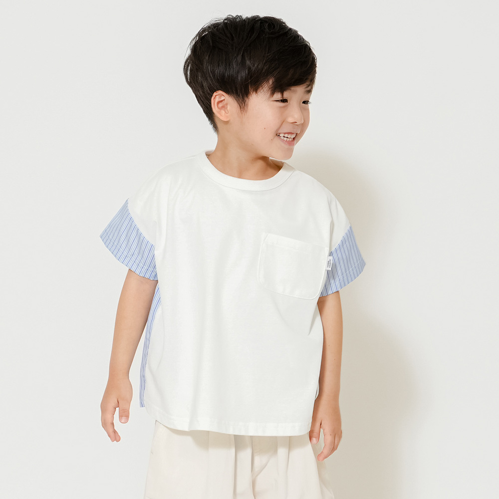 布帛切替Tシャツ
