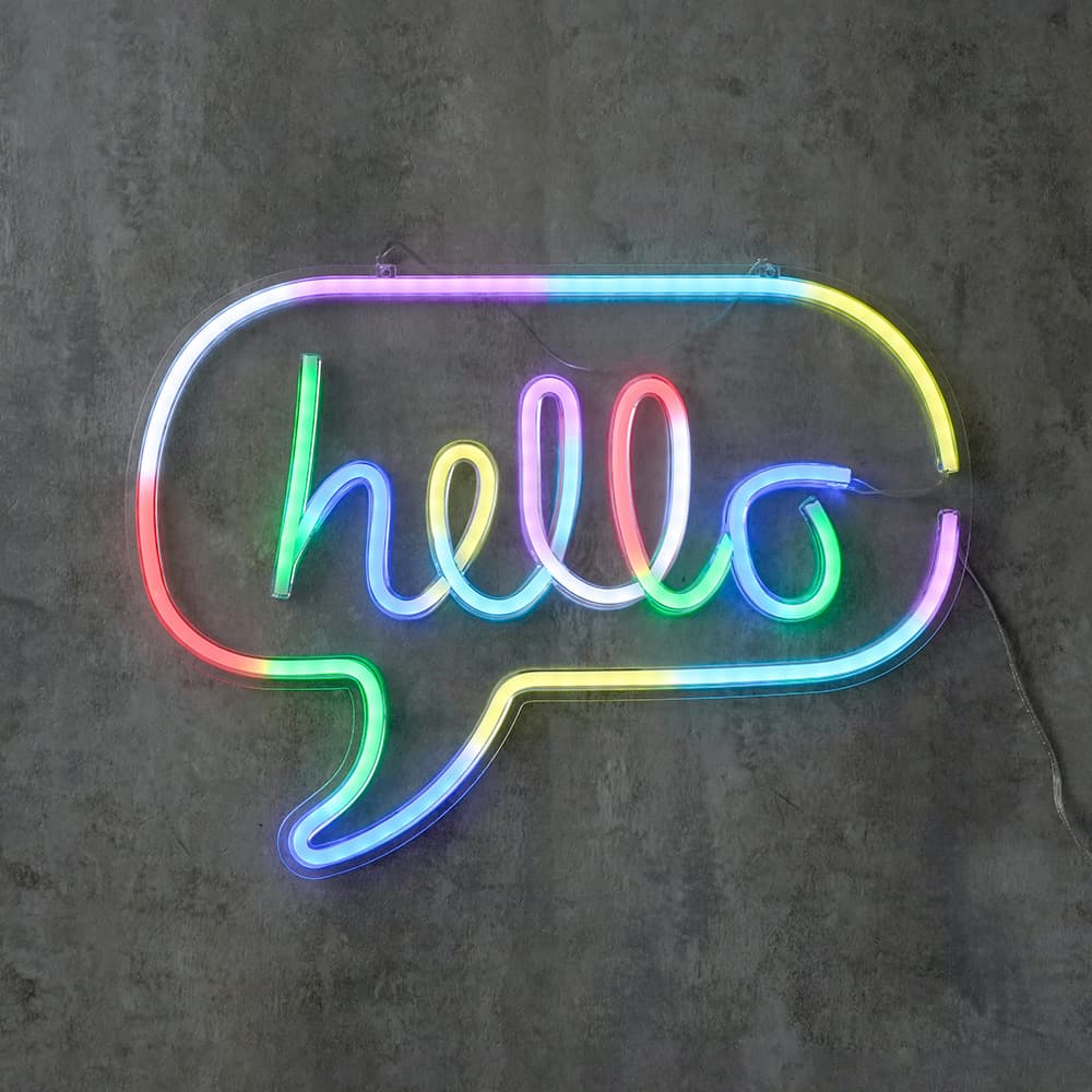 LEDライト HELLO WALL ART